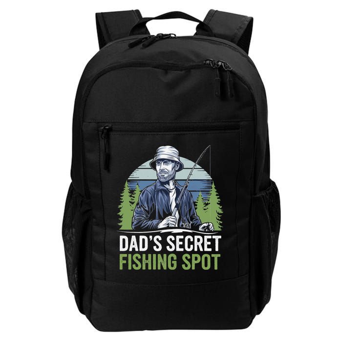 Dads Secret Fishing Spot Funny Fathers Day Fish Lover Backpack