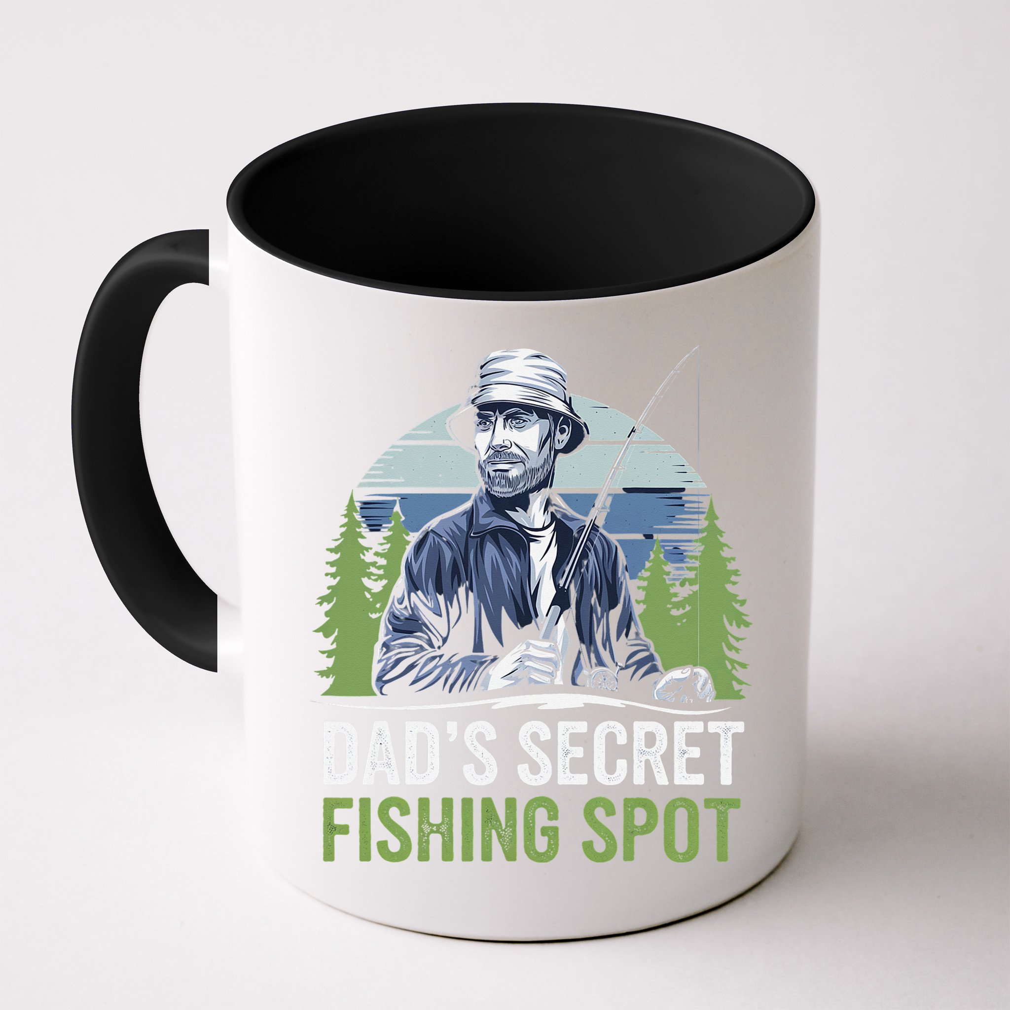 Dads Secret Fishing Spot Funny Fathers Day Fish Lover Mug