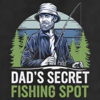 Dads Secret Fishing Spot Funny Fathers Day Fish Lover 11oz C Handle Ceramic Mug