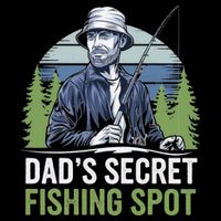Dads Secret Fishing Spot Funny Fathers Day Fish Lover 16 in Basic Backpack
