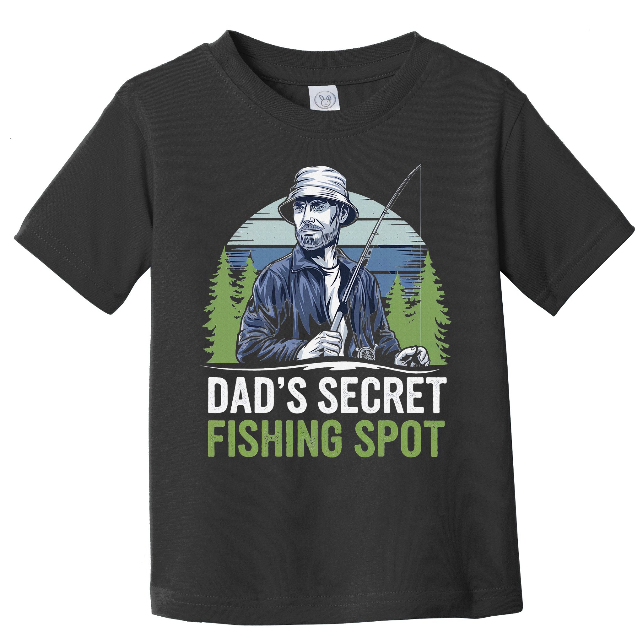 Dads Secret Fishing Spot Funny Fathers Day Fish Lover Toddler T-Shirt