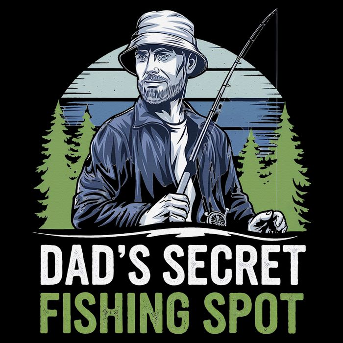 Dads Secret Fishing Spot Funny Fathers Day Fish Lover Visor