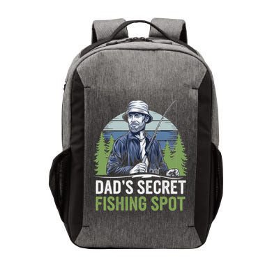 Dads Secret Fishing Spot Funny Fathers Day Fish Lover Vector Backpack