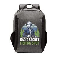 Dads Secret Fishing Spot Funny Fathers Day Fish Lover Vector Backpack