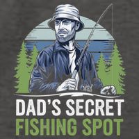 Dads Secret Fishing Spot Funny Fathers Day Fish Lover Vector Backpack