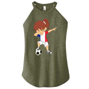 Dabbing Soccer France Jersey Girls French Football Women's Perfect Tri Rocker Tank