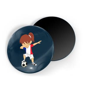 Dabbing Soccer France Jersey Girls French Football Magnet