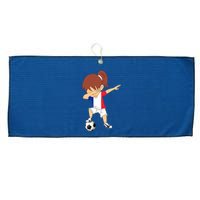 Dabbing Soccer France Jersey Girls French Football Large Microfiber Waffle Golf Towel