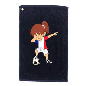 Dabbing Soccer France Jersey Girls French Football Platinum Collection Golf Towel