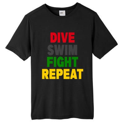 Dive Swim Fight Repeat Tall Fusion ChromaSoft Performance T-Shirt