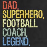 Dad Superhero Football Coach Legend 7 Panel Mesh Trucker Snapback Hat