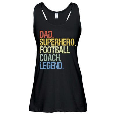 Dad Superhero Football Coach Legend Ladies Essential Flowy Tank