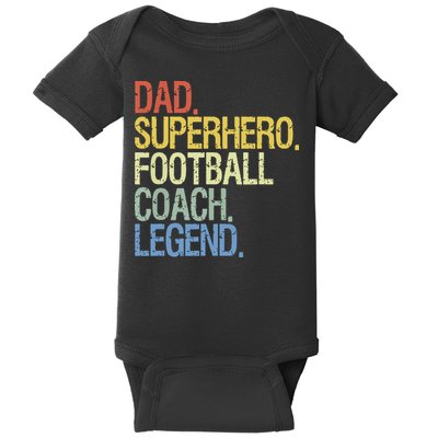 Dad Superhero Football Coach Legend Baby Bodysuit