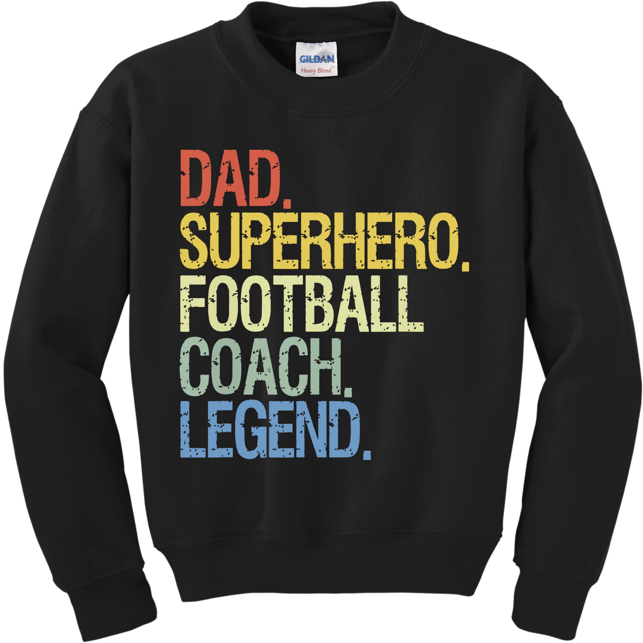 Dad Superhero Football Coach Legend Kids Sweatshirt