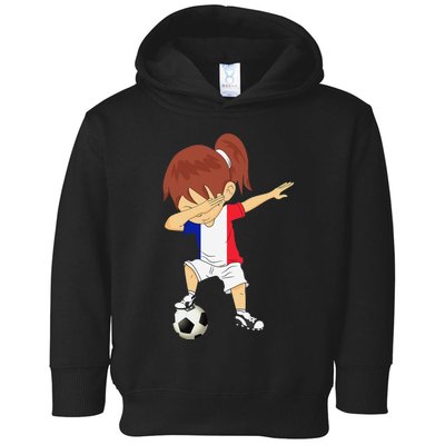 Dabbing Soccer France Jersey Girls French Football Toddler Hoodie