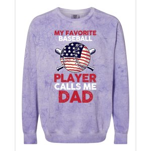 Dad Son Father Baseball Player Gift Colorblast Crewneck Sweatshirt