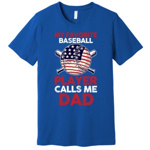 Dad Son Father Baseball Player Gift Premium T-Shirt