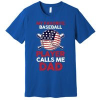 Dad Son Father Baseball Player Gift Premium T-Shirt