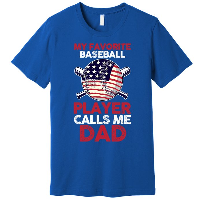 Dad Son Father Baseball Player Gift Premium T-Shirt