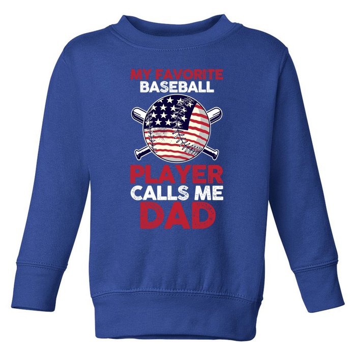 Dad Son Father Baseball Player Gift Toddler Sweatshirt