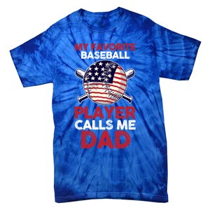 Dad Son Father Baseball Player Gift Tie-Dye T-Shirt