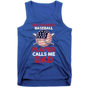 Dad Son Father Baseball Player Gift Tank Top