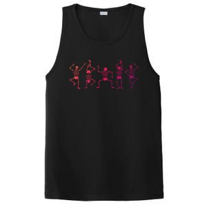 Dancing Skeletons Fun Halloween Pumpkin Spice Witch Graphic Gift PosiCharge Competitor Tank