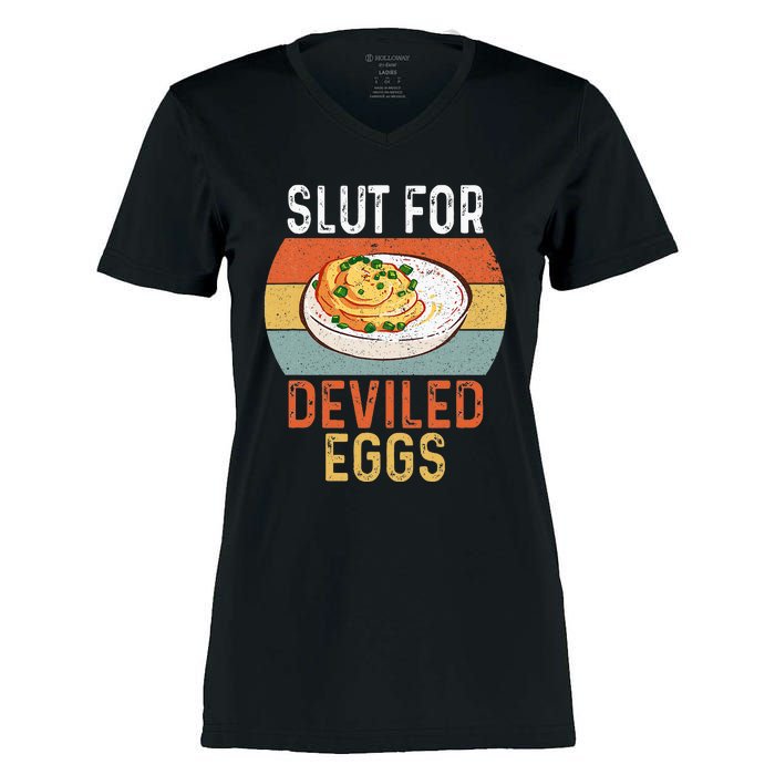 Design Slut For Deviled Eggs Women's Momentum V-Neck T-Shirt