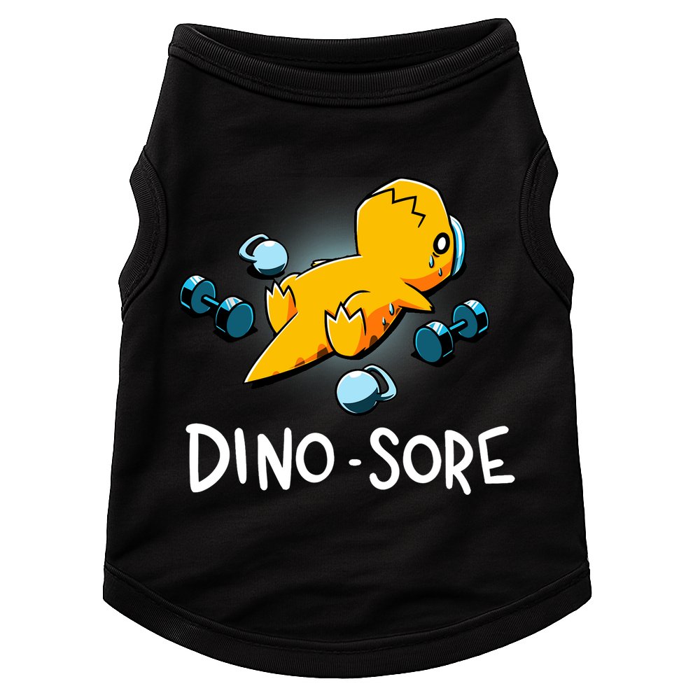 Dino Sore Funny Dinosaur Workout Gym Lifting Fitness Doggie Tank