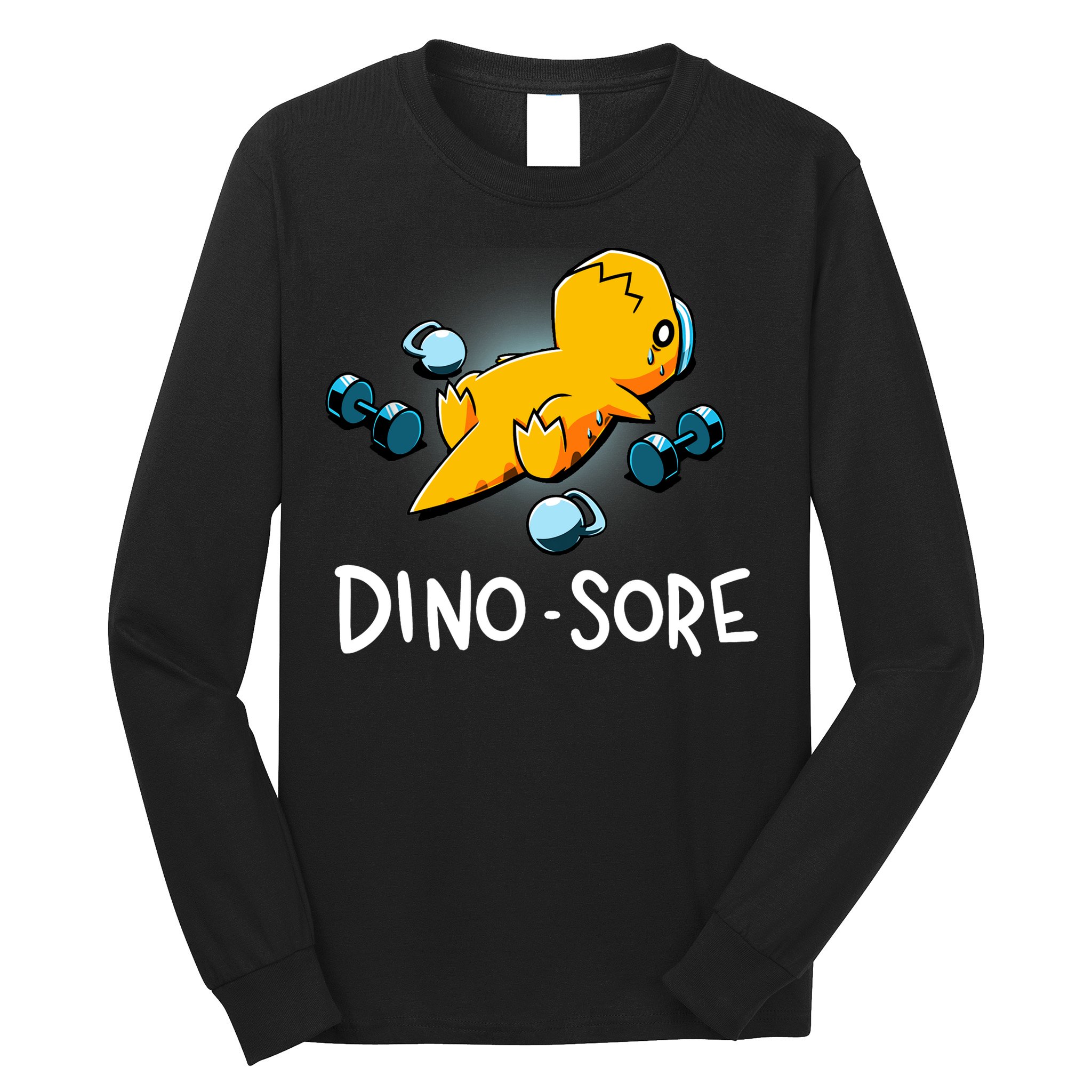 Dino Sore Funny Dinosaur Workout Gym Lifting Fitness Long Sleeve Shirt