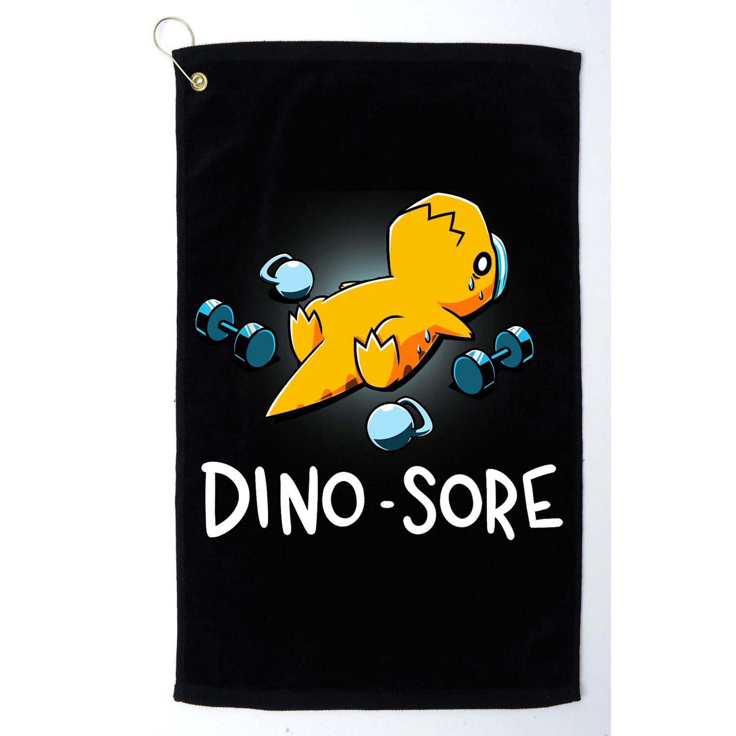 Dino Sore Funny Dinosaur Workout Gym Lifting Fitness Golf Towel