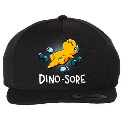 Dino Sore Funny Dinosaur Workout Gym Lifting Fitness Wool Snapback Cap