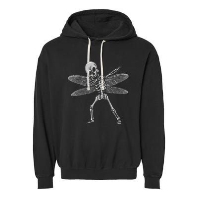 Dabbing Skeleton Fairy Funny Halloween GoblinCore Garment-Dyed Fleece Hoodie