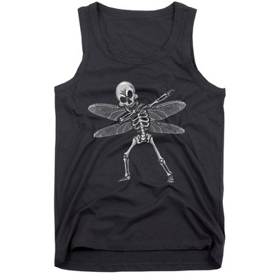 Dabbing Skeleton Fairy Funny Halloween GoblinCore Tank Top