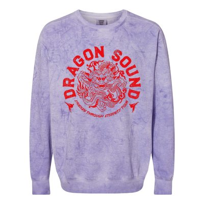 Dragon Sound Friends Through Eternity Red Print Colorblast Crewneck Sweatshirt