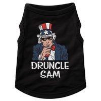 Druncle Sam Funny Uncle Sam Beer 4th Of July Party Drinking Doggie Tank