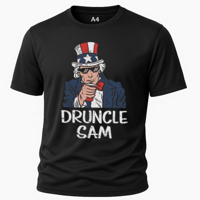 Druncle Sam Funny Uncle Sam Beer 4th Of July Party Drinking Performance Shirt