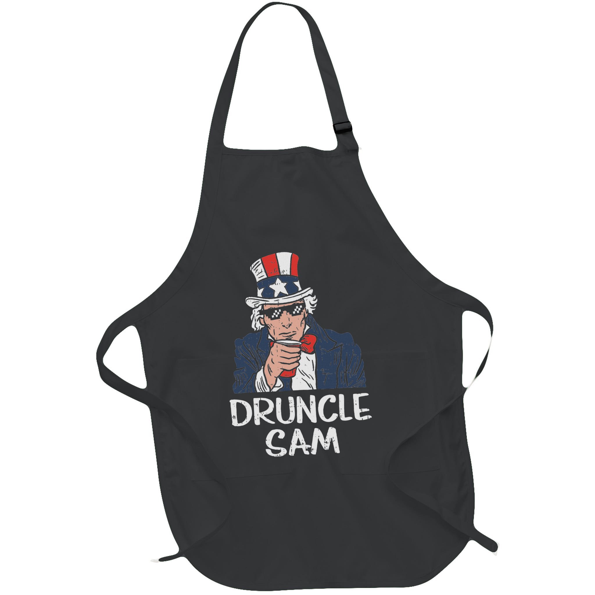 Druncle Sam Funny Uncle Sam Beer 4th Of July Party Drinking Apron