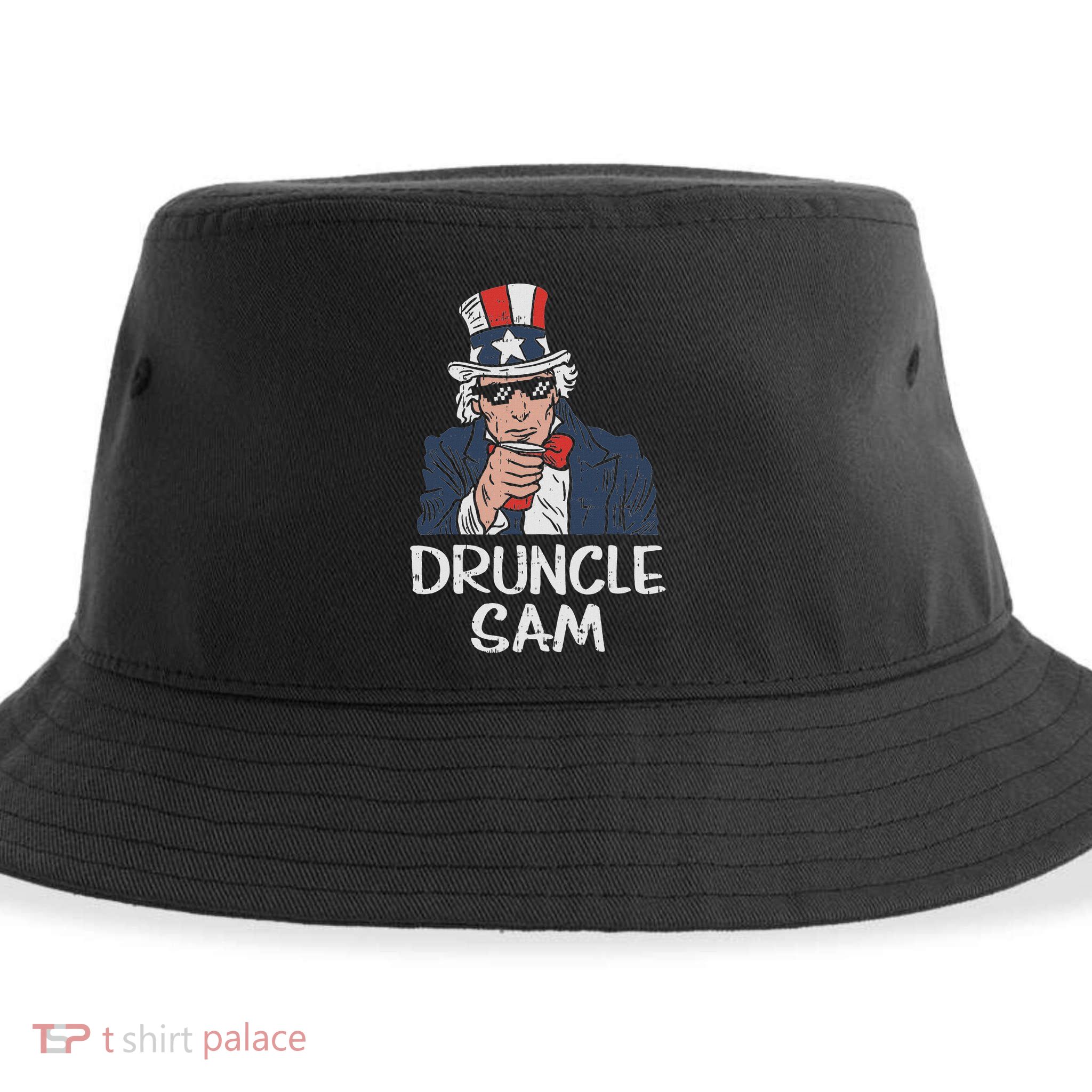 Druncle Sam Funny Uncle Sam Beer 4th Of July Party Drinking Sustainable Bucket Hat
