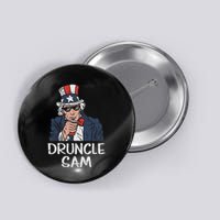 Druncle Sam Funny Uncle Sam Beer 4th Of July Party Drinking Button