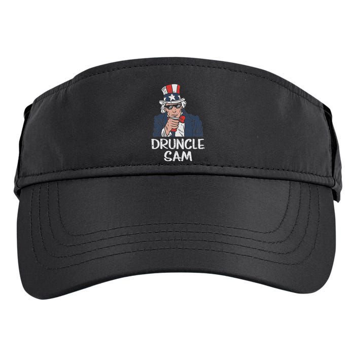 Druncle Sam Funny Uncle Sam Beer 4th Of July Party Drinking Adult Drive Performance Visor