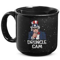 Druncle Sam Funny Uncle Sam Beer 4th Of July Party Drinking 15oz Campfire Ceramic Mug