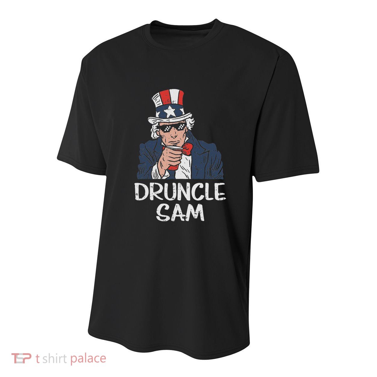 Druncle Sam Funny Uncle Sam Beer 4th Of July Party Drinking Youth Performance Sprint T-Shirt
