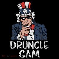 Druncle Sam Funny Uncle Sam Beer 4th Of July Party Drinking Pom Pom 12in Knit Beanie