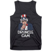Druncle Sam Funny Uncle Sam Beer 4th Of July Party Drinking Tank Top
