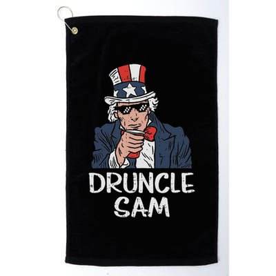Druncle Sam Funny Uncle Sam Beer 4th Of July Party Drinking Golf Towel