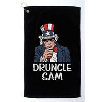 Druncle Sam Funny Uncle Sam Beer 4th Of July Party Drinking Golf Towel