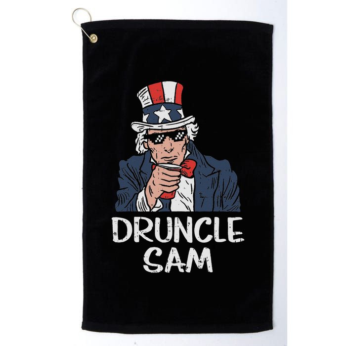 Druncle Sam Funny Uncle Sam Beer 4th Of July Party Drinking Golf Towel