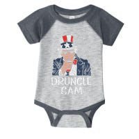 Druncle Sam Funny Uncle Sam Beer 4th Of July Party Drinking Infant Baby Jersey Bodysuit