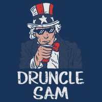 Druncle Sam Funny Uncle Sam Beer 4th Of July Party Drinking Infant Baby Jersey Bodysuit